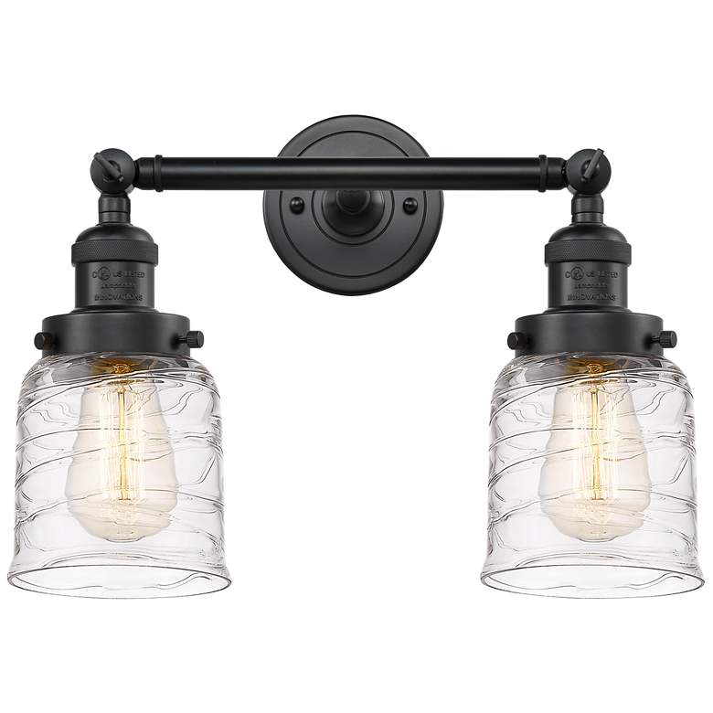 Image 1 Bell 5" 2 Light 16" Tiltable LED Bath Light - Matte Black - Deco