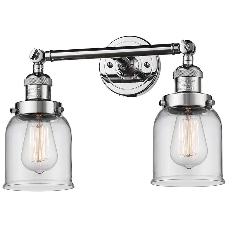 Image 1 Bell 5" 2 Light 16" Tiltable LED Bath Light - Polished Chrome - C