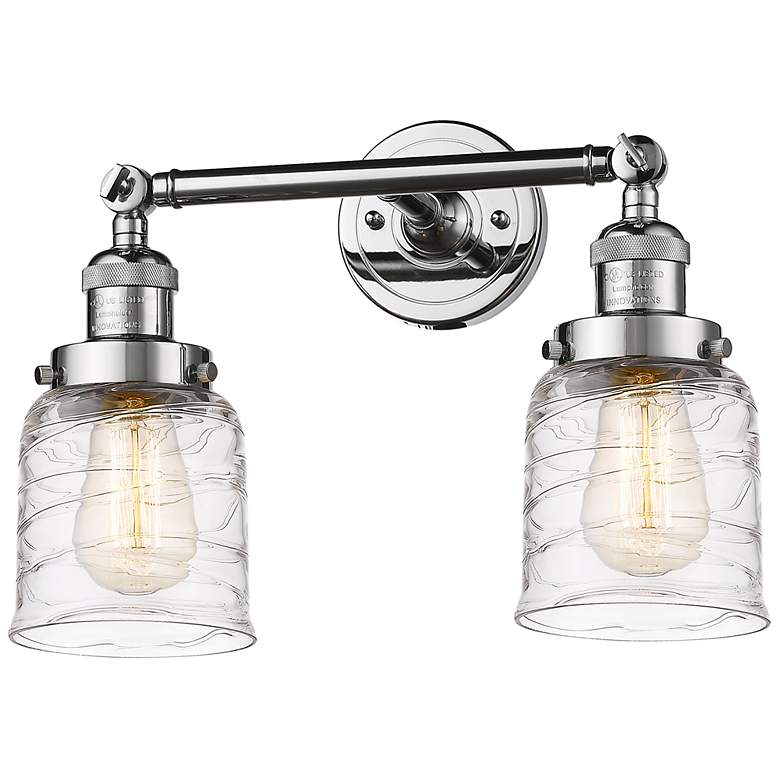 Image 1 Bell 5" 2 Light 16" Tiltable LED Bath Light - Polished Chrome - D