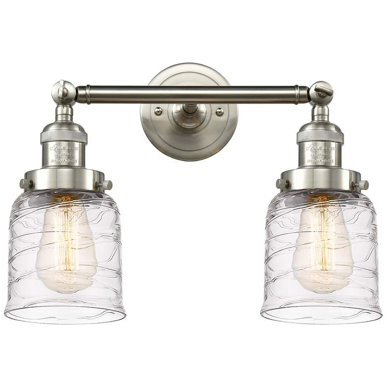 Image 1 Bell 5" 2 Light 16" Tiltable LED Bath Light - Satin Nickel - Deco