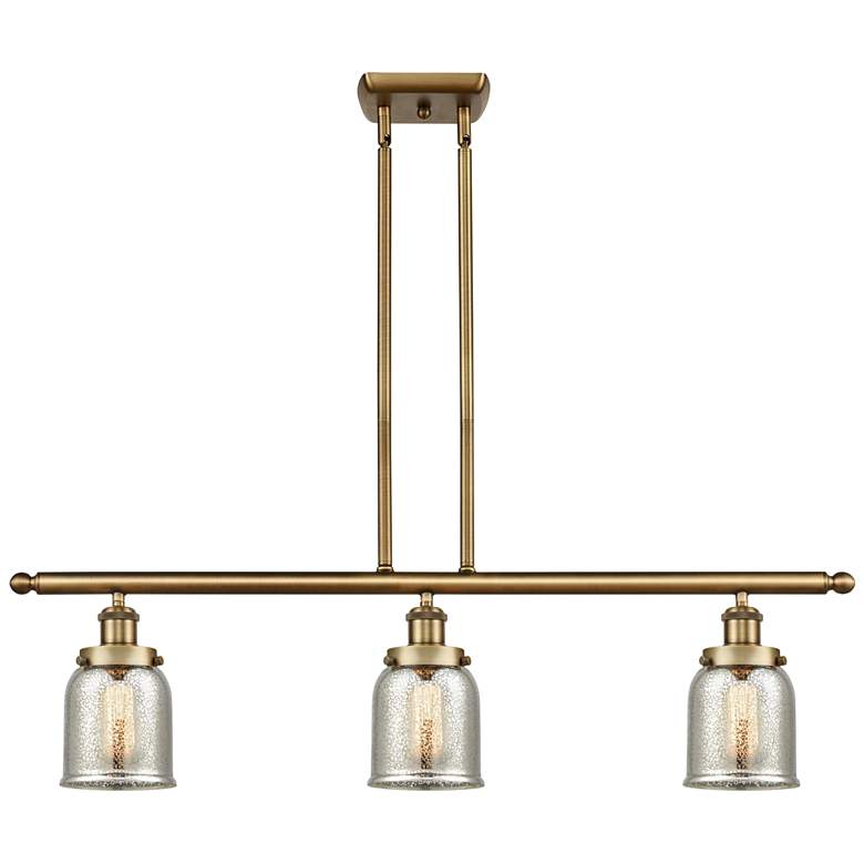 Image 1 Bell 5" 3 Light 36" Island Light - Brushed Brass - Silver Plated