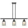 Bell 5" 3 Light 36" Island Light - Matte Black  - Silver Plated M