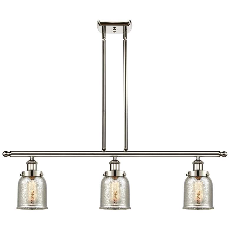 Image 1 Bell 5" 3 Light 36" Island Light - Polished Nickel - Silver Plat