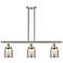 Bell 5" 3 Light 36" Island Light - Satin Nickel  - Silver Mercury