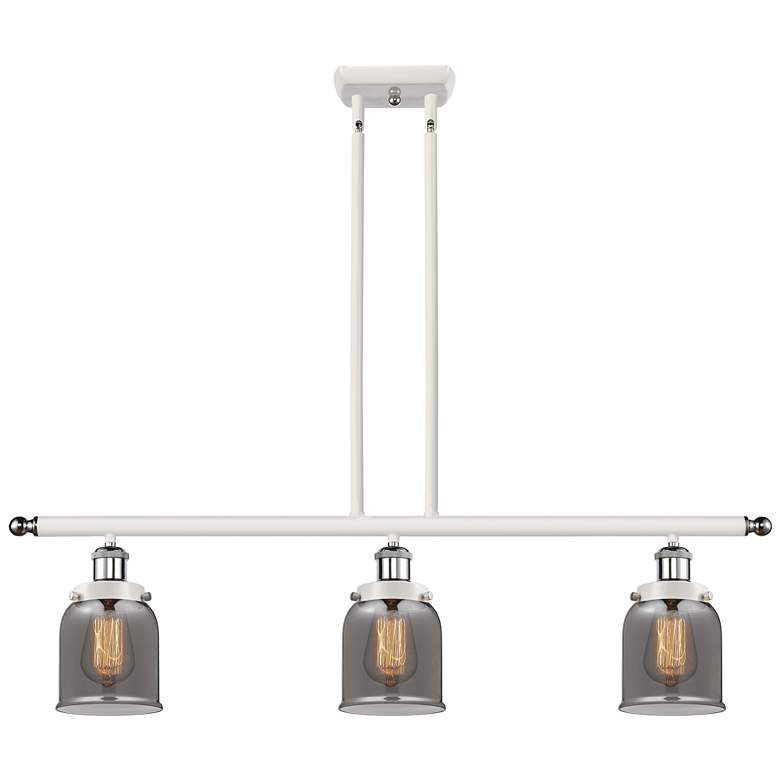 Image 1 Bell 5 inch 3 Light 36 inch Island Light - White &#38; Polished Chrome  -