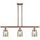 Bell 5" 3 Light 36" LED Island Light - Copper  - Silver Plated Me