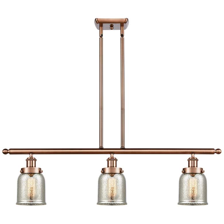 Image 1 Bell 5 inch 3 Light 36 inch LED Island Light - Copper  - Silver Plated Me