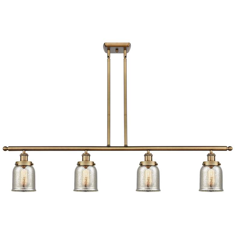 Image 1 Bell 5" 4 Light 48" LED Island Light - Brass - Silver Mercury