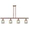 Bell 5" 4 Light 48" LED Island Light - Copper  - Silver Plated Me
