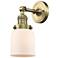 Bell 5" Antique Brass Sconce w/ Matte White Shade