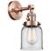 Bell 5" Antique Copper Sconce w/ Clear Shade
