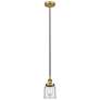 Bell 5" Brushed Brass Mini Pendant w/ Clear Shade