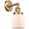 Bell 5" Brushed Brass Sconce w/ Matte White Shade