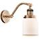 Bell 5" Brushed Brass Sconce w/ Matte White Shade