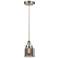 Bell 5" Brushed Satin Nickel Mini Pendant w/ Plated Smoke Shade