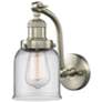 Bell 5" Brushed Satin Nickel Sconce w/ Clear Shade