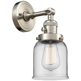 Image1 of Bell 5" Brushed Satin Nickel Sconce w/ Clear Shade