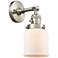 Bell 5" Brushed Satin Nickel Sconce w/ Matte White Shade