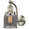 Bell 5" Brushed Satin Nickel Sconce w/ Plated Smoke Shade
