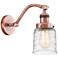 Bell 5" Incandescent Sconce - Copper Finish - Deco Swirl Shade