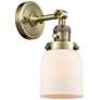 Bell 5" LED Sconce - Brass Finish - Matte White Shade