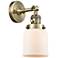 Bell 5" LED Sconce - Brass Finish - Matte White Shade