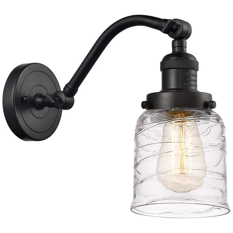 Image 1 Bell 5" LED Sconce - Bronze Finish - Deco Swirl Shade