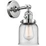Bell 5" LED Sconce - Chrome Finish - Clear Shade