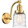 Bell 5" LED Sconce - Gold Finish - Deco Swirl Shade