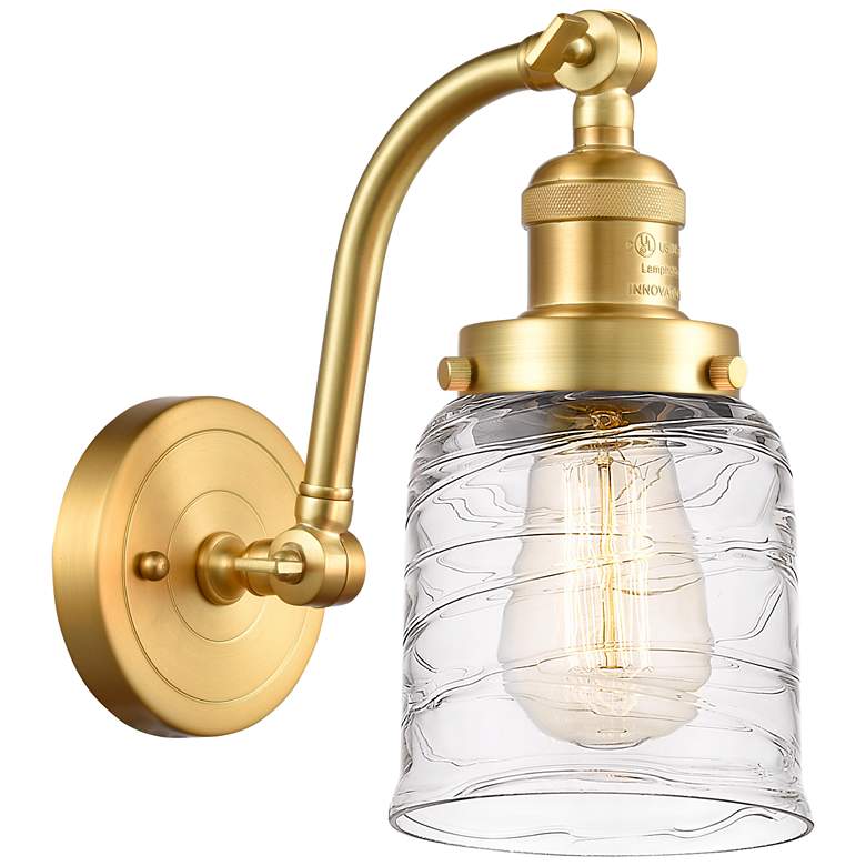 Image 1 Bell 5" LED Sconce - Gold Finish - Deco Swirl Shade