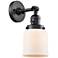 Bell 5" LED Sconce - Matte Black Finish - Matte White Shade