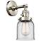 Bell 5" LED Sconce - Nickel Finish - Clear Shade