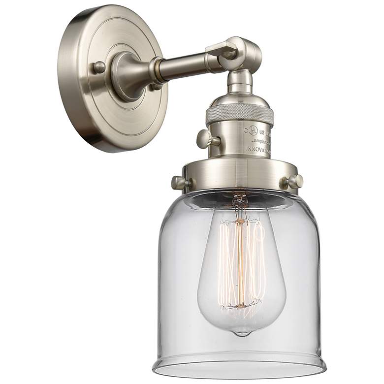 Image 1 Bell 5" LED Sconce - Nickel Finish - Clear Shade