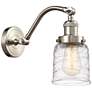 Bell 5" LED Sconce - Nickel Finish - Deco Swirl Shade