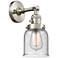 Bell 5" LED Sconce - Nickel Finish - Seedy Shade