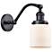 Bell 5" Matte Black Sconce w/ Matte White Shade