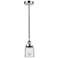 Bell 5" Polished Chrome Mini Pendant w/ Clear Shade