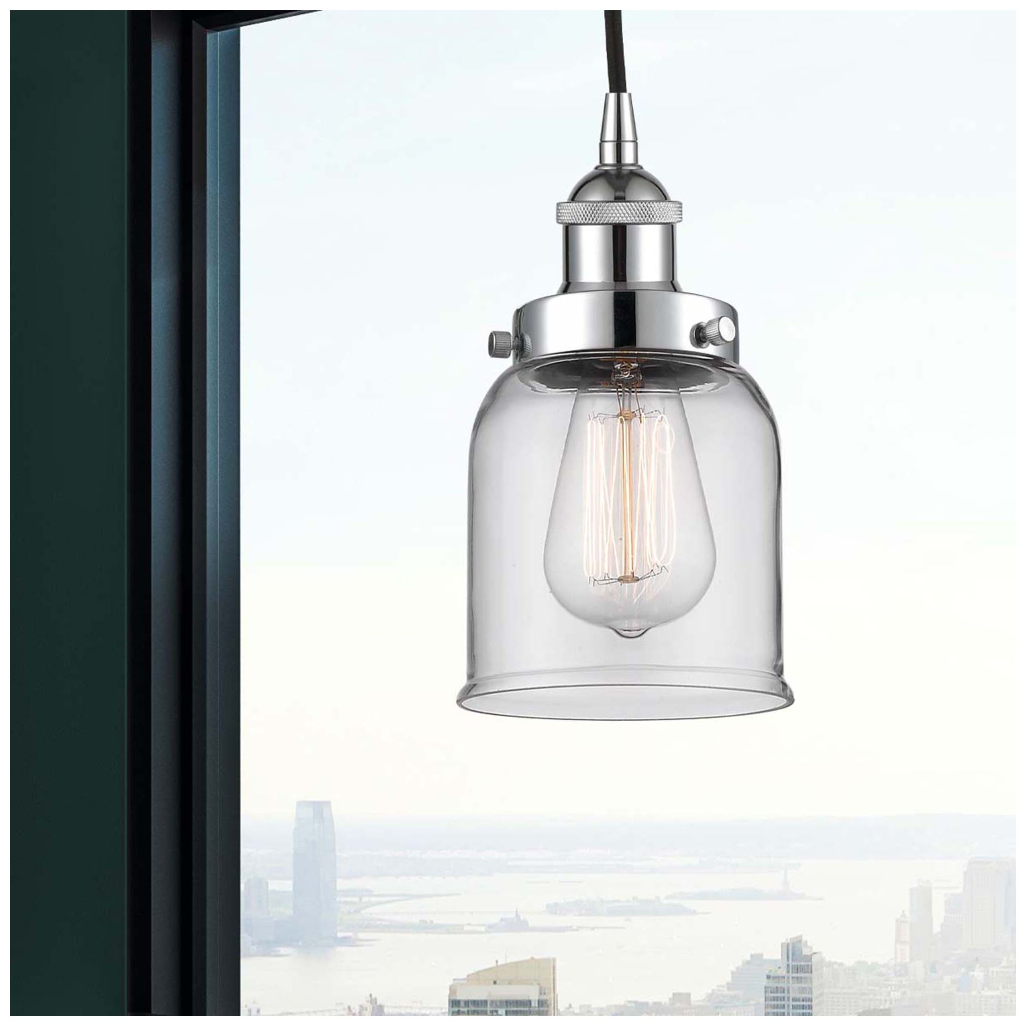 Image 3 Bell 5" Polished Chrome Mini Pendant w/ Clear Shade more views