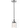 Bell 5" Polished Chrome Mini Pendant w/ Deco Swirl Shade
