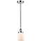 Bell 5" Polished Chrome Mini Pendant w/ Matte White Shade