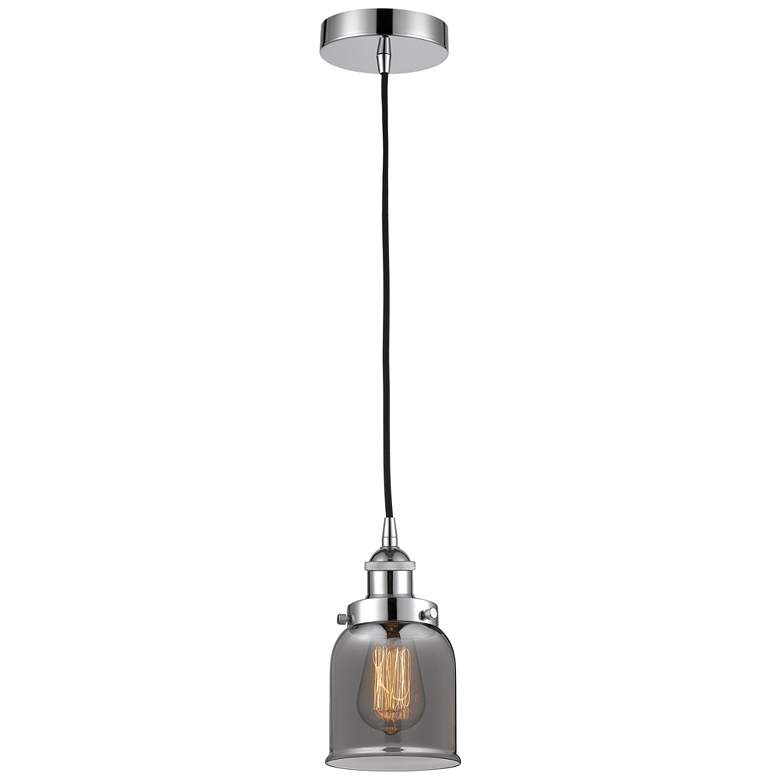 Image 1 Bell 5" Polished Chrome Mini Pendant w/ Plated Smoke Shade
