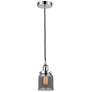 Bell 5" Polished Chrome Mini Pendant w/ Plated Smoke Shade