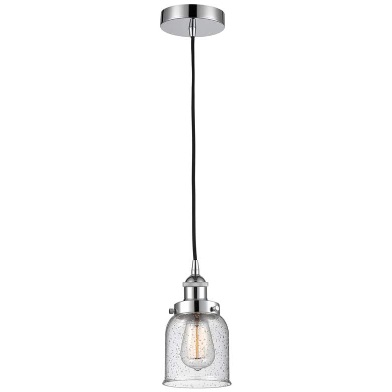 Image 1 Bell 5" Polished Chrome Mini Pendant w/ Seedy Shade