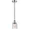 Bell 5" Polished Chrome Mini Pendant w/ Seedy Shade