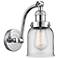 Bell 5" Polished Chrome Sconce w/ Clear Shade
