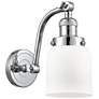 Bell 5" Polished Chrome Sconce w/ Matte White Shade