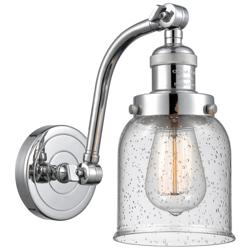 Bell 5" Polished Chrome Sconce w/ Seedy Shade