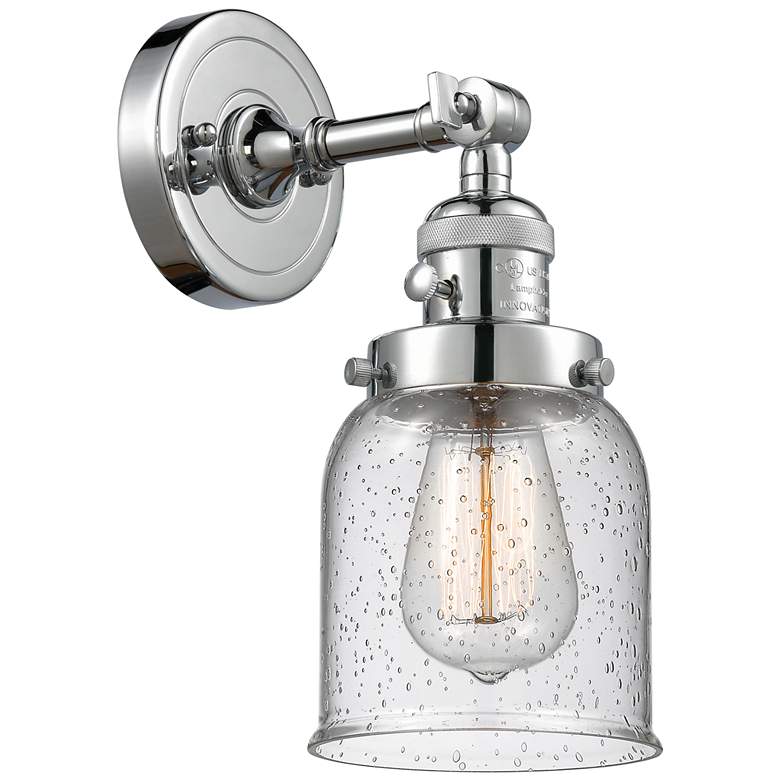Image 1 Bell 5" Polished Chrome Sconce w/ Seedy Shade