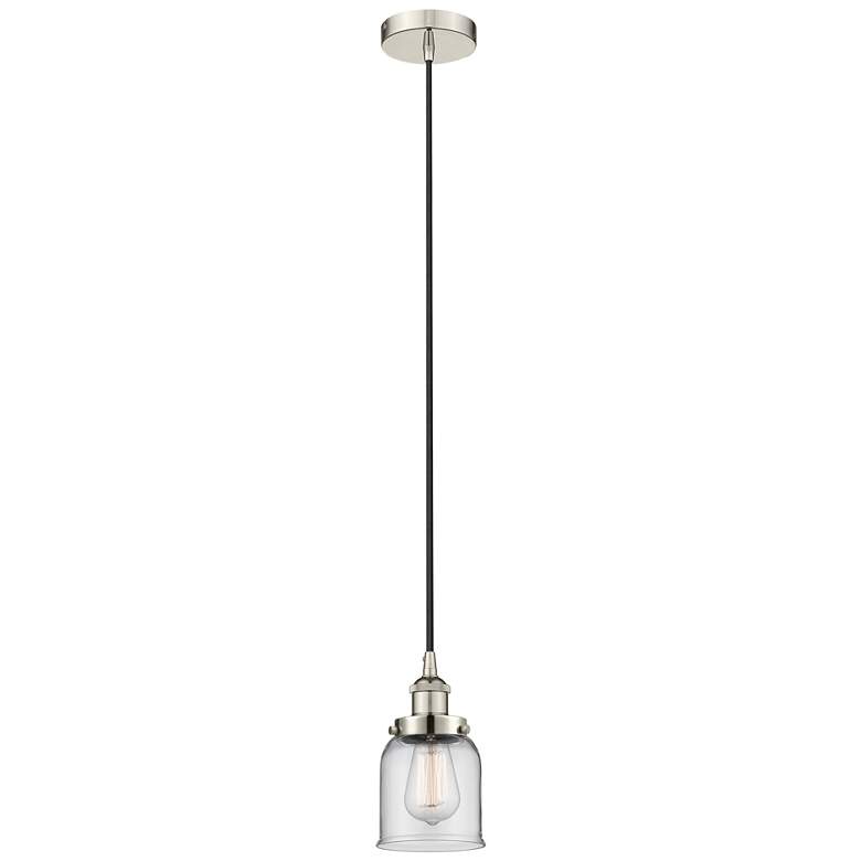 Image 1 Bell 5" Polished Nickel Mini Pendant w/ Clear Shade
