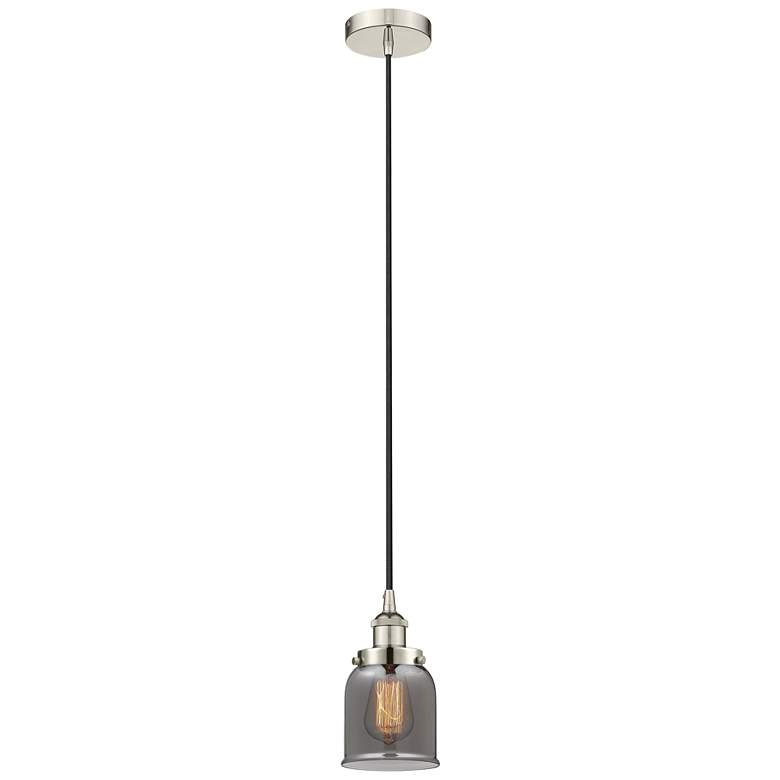 Image 1 Bell 5" Polished Nickel Mini Pendant w/ Plated Smoke Shade
